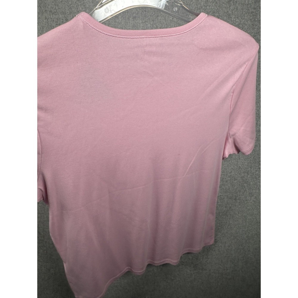 NWT Jones New York Sport XXL Women Top Pink Tee Short Sleeve Basic Solid Cotton - Picture 9 of 11